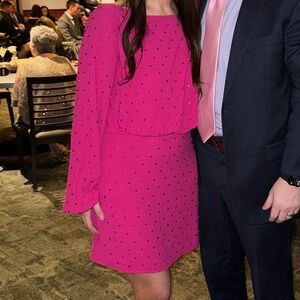Pink sequin dress